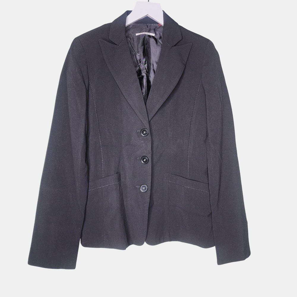 T Tahari Black Blazer 2 Button Up Jacket Office Business Work Preppy‎